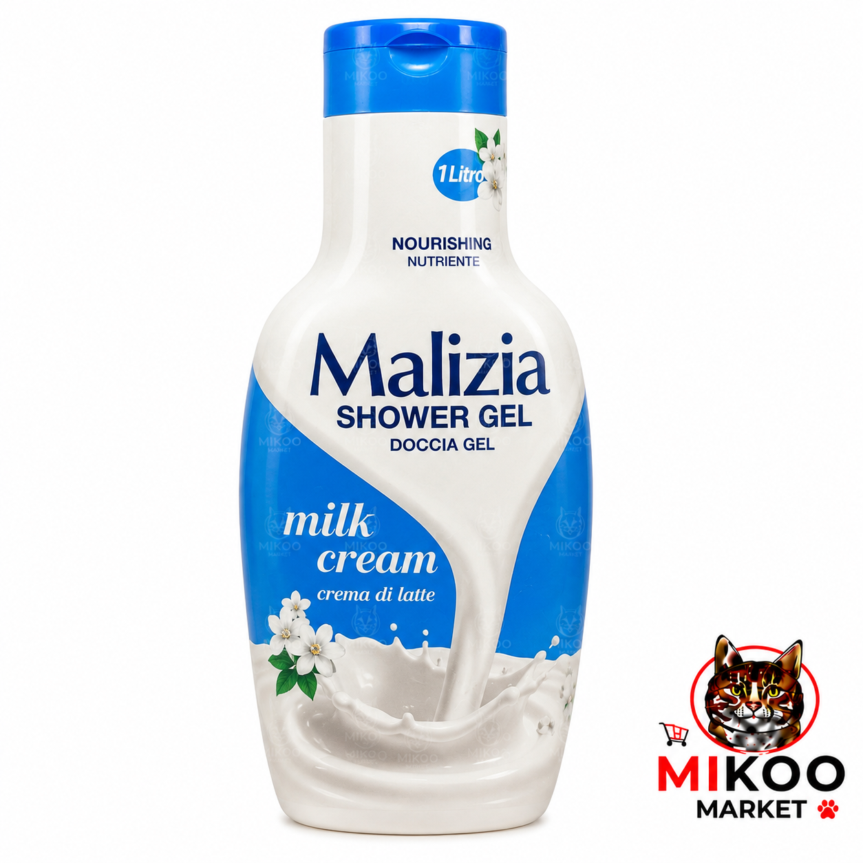 شامپو بدن Malizia Milk Cream 1000 میلی‌ لیتر