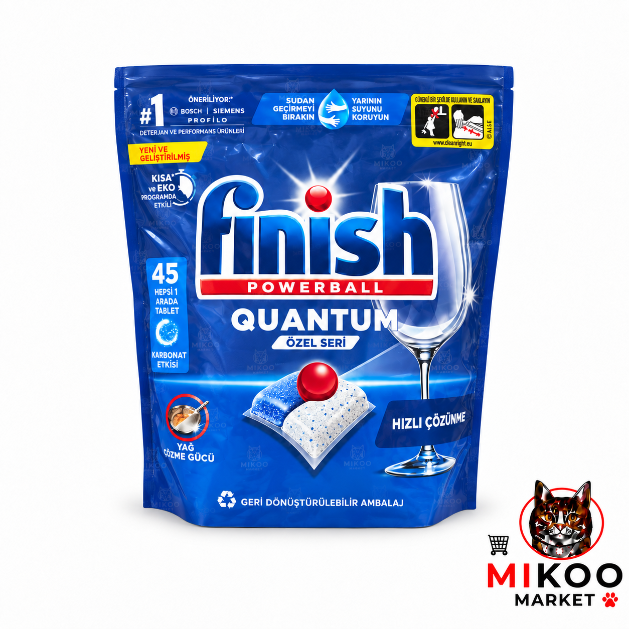 قرص ماشین ظرفشویی فینیش Finish Powerball Quantum Special Series تعداد 45 عددی