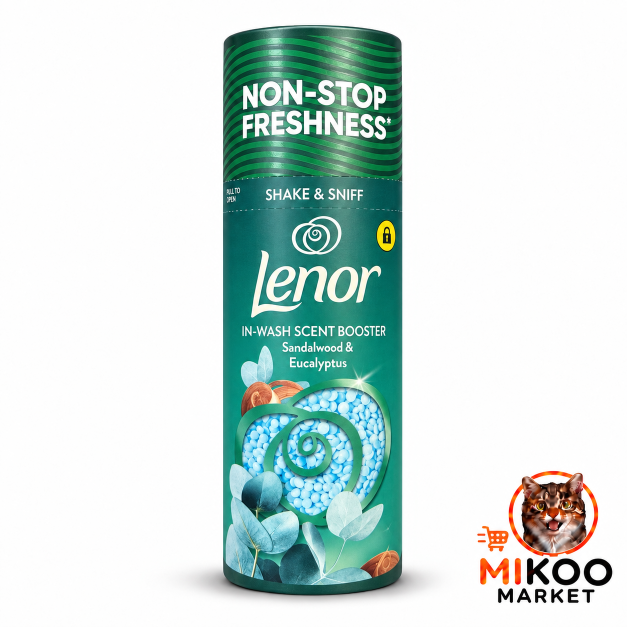 دانه خوشبوکننده لباس لنور Lenor Sandalwood & Eucalyptus وزن ۱۵۵ گرم