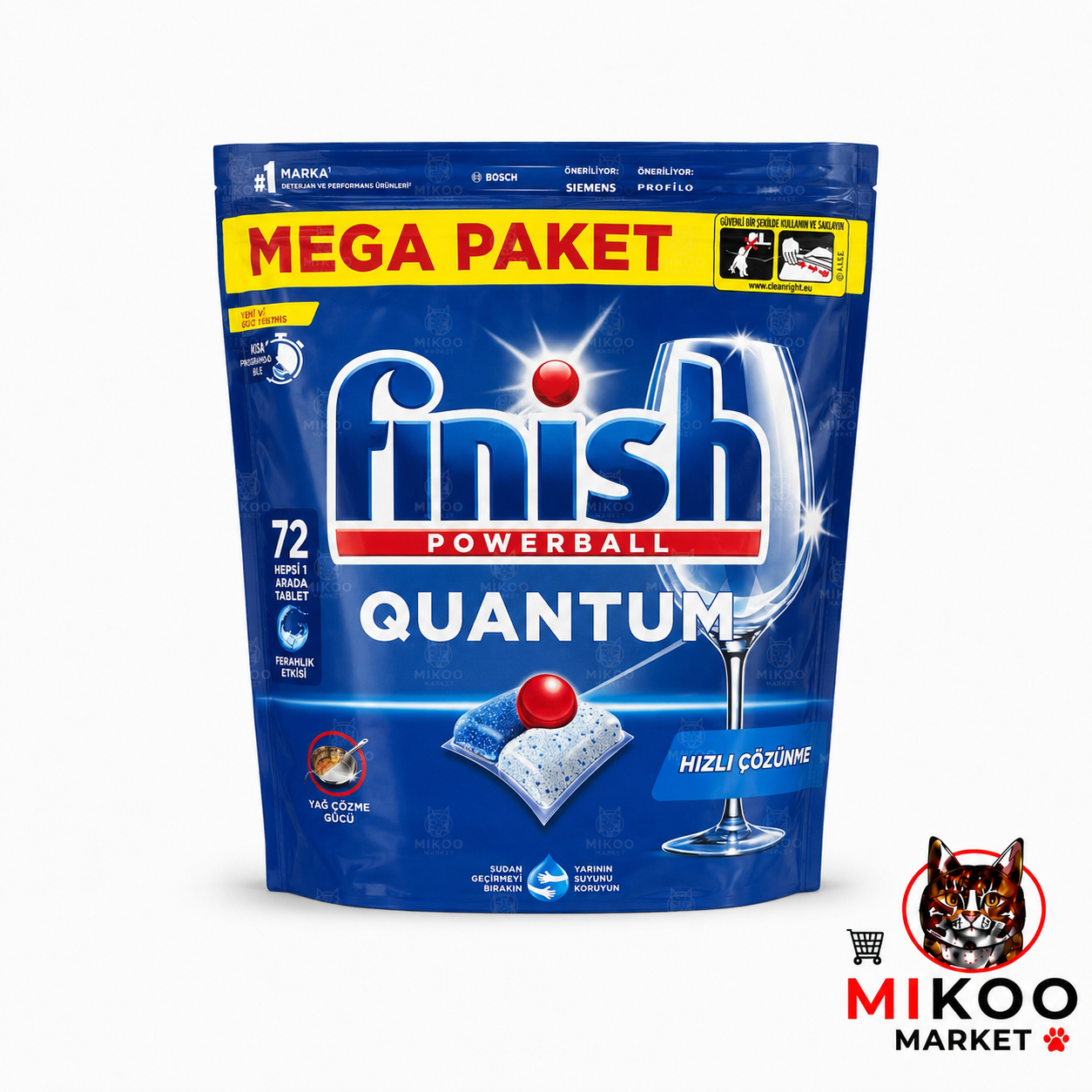 قرص ماشین ظرفشویی فینیش کوانتوم Finish Quantum تعداد ۷۲ عددی