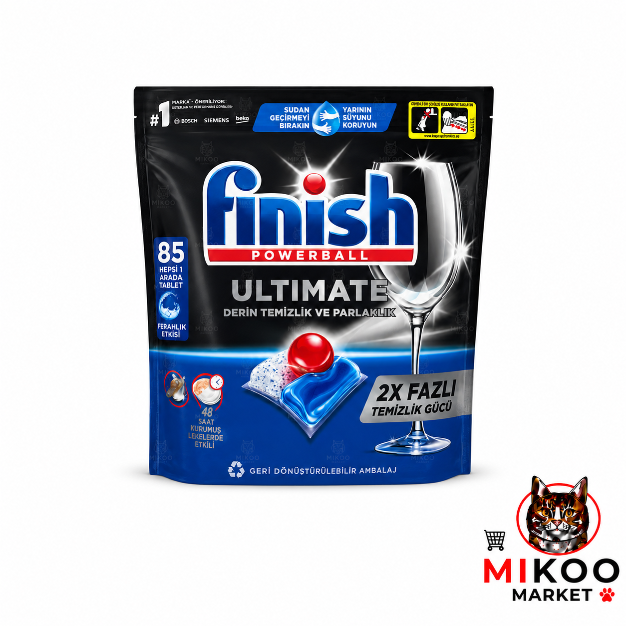 قرص ماشین ظرفشویی فینیش Finish Powerball Ultimate تعداد 85 عددی