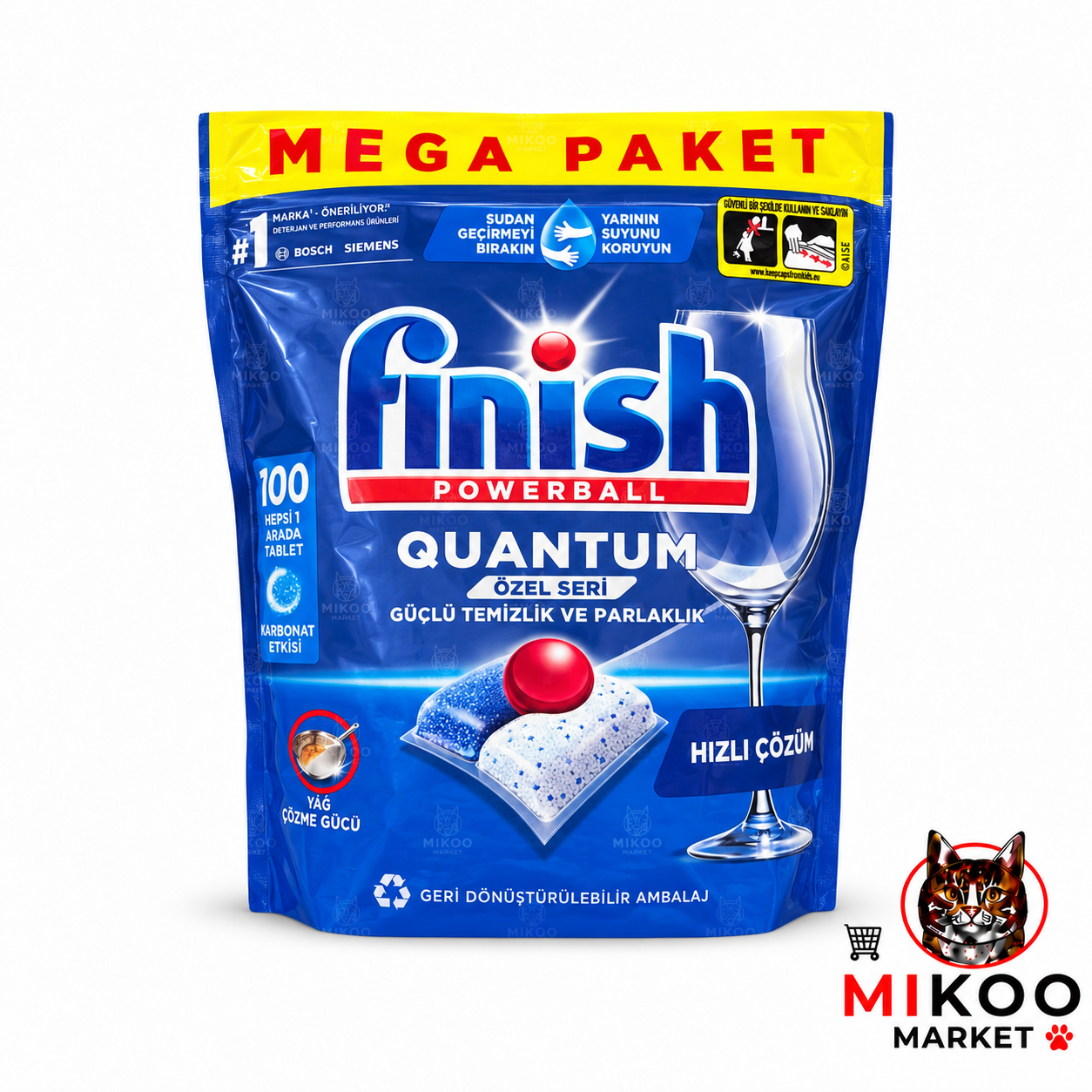 قرص ماشین ظرفشویی فینیش Finish Powerball Quantum Special Series تعداد 100 عددی
